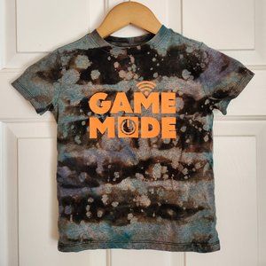 Upcycled Bleached&Dyed Cat & Jack, Game Mode T-Shirt, Kids Size XS (4/5)